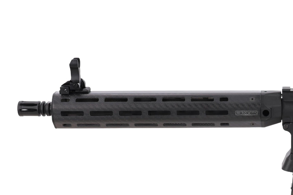 King Arms x Lancer Systems airsoft Carbine L15 LCH7 12" Real Carbon Black