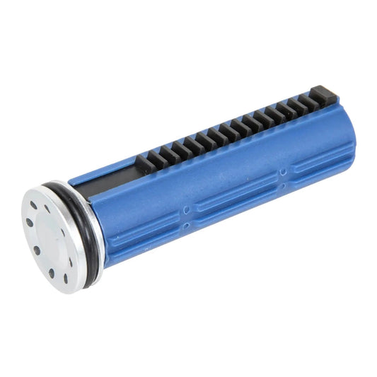 Polymer piston with aluminum head 15 steel teeth