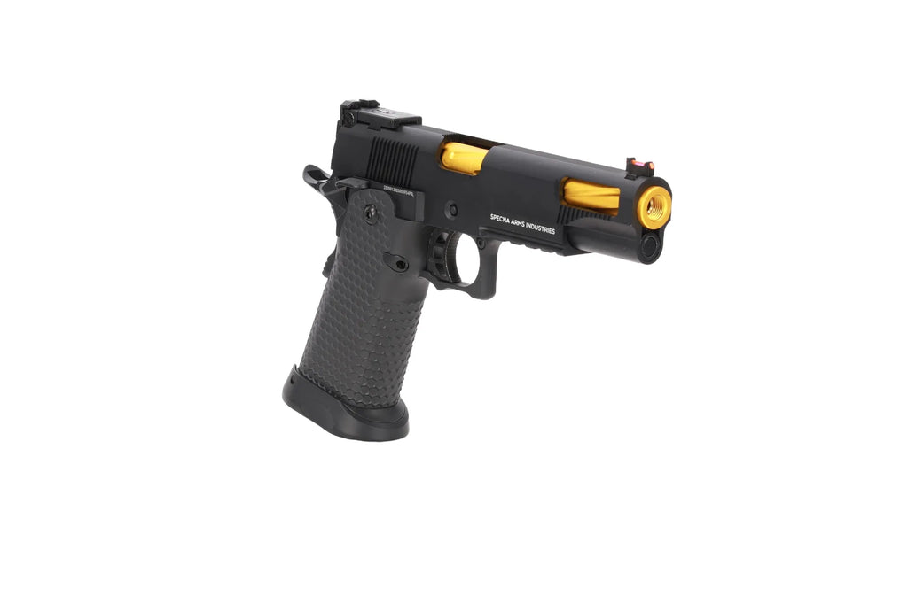Specna Arms Hi-Capa SA-VGP07 VAPOR GBB Pistol - Black and Gold
