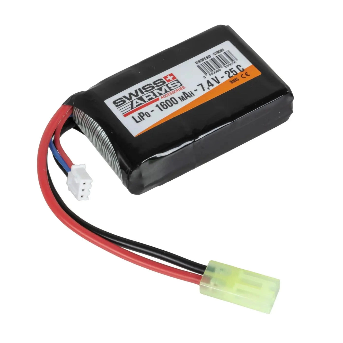 [CYB-06-046810] Swiss Arms Li-Po 1600 mAh 7.4 V 25C Mini Tamyia battery