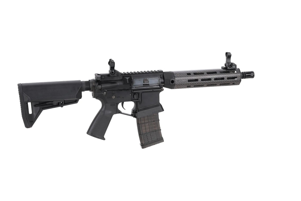 King Arms x Lancer Systems airsoft Carbine L15 LCH7 8" Real Carbon Black