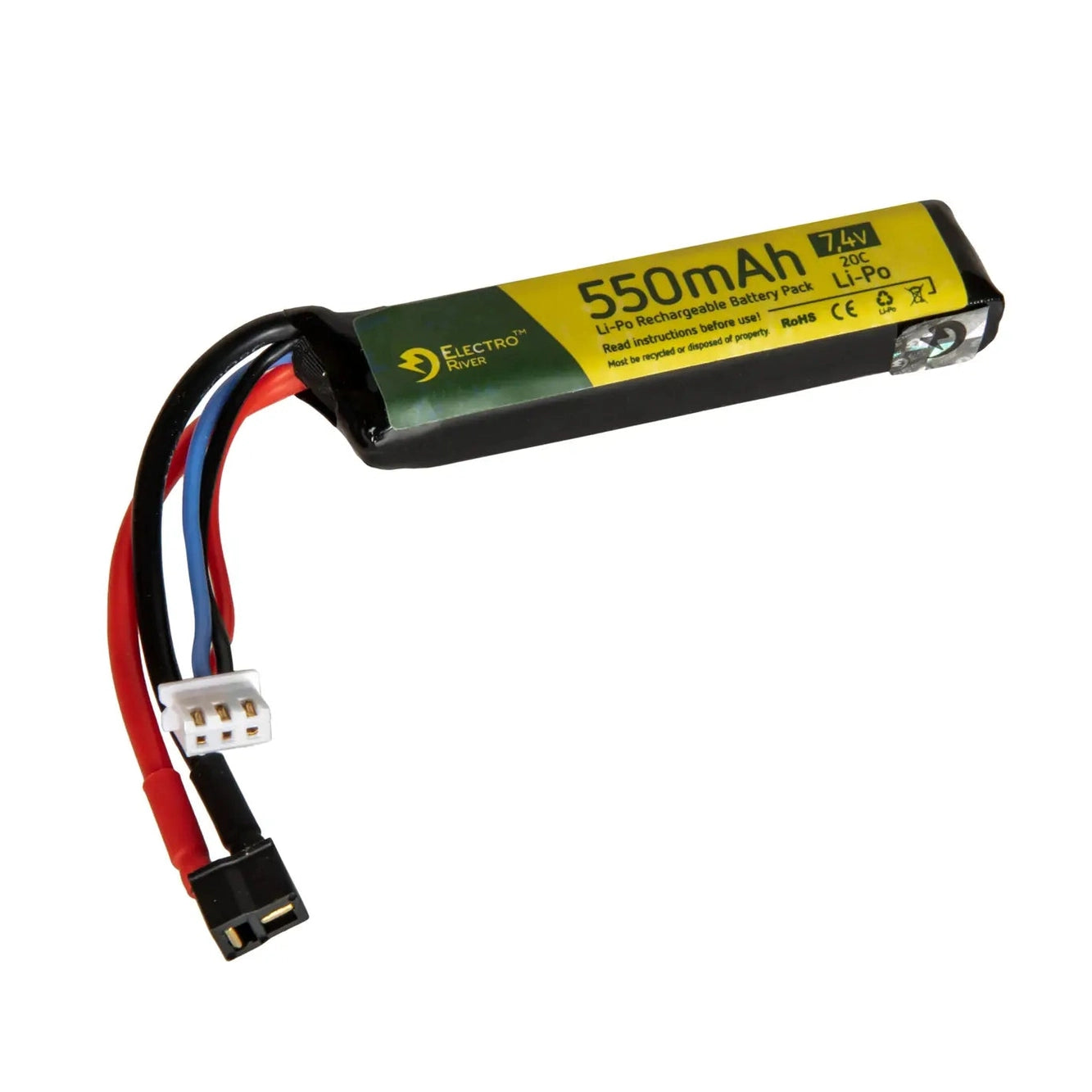 LiPo 7.4V 550mAh 20C Battery for AEP with MOSFET