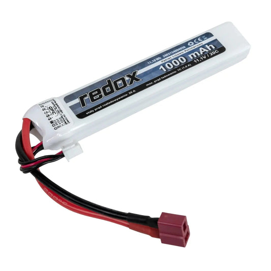 Redox 1000 mAh 11.1 V 20C Dean LiPo battery