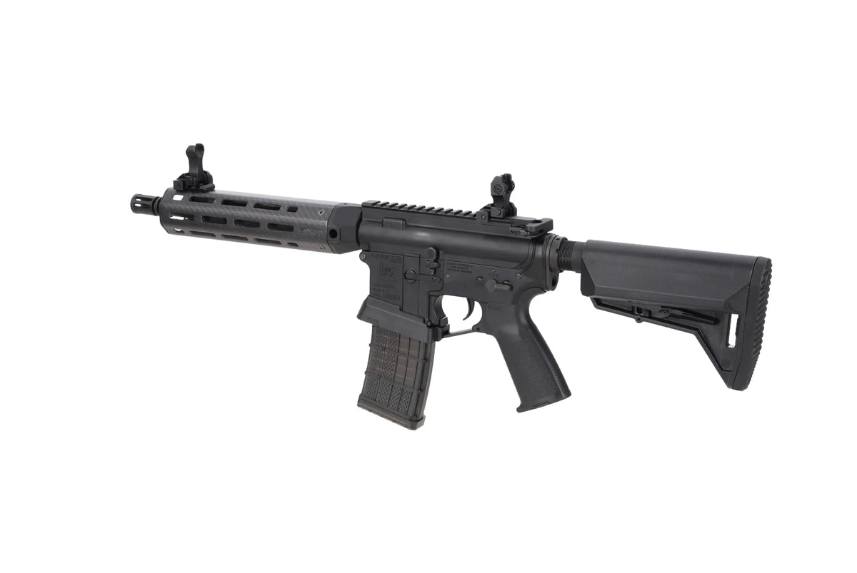 King Arms x Lancer Systems airsoft Carbine L15 LCH7 8" Real Carbon Black