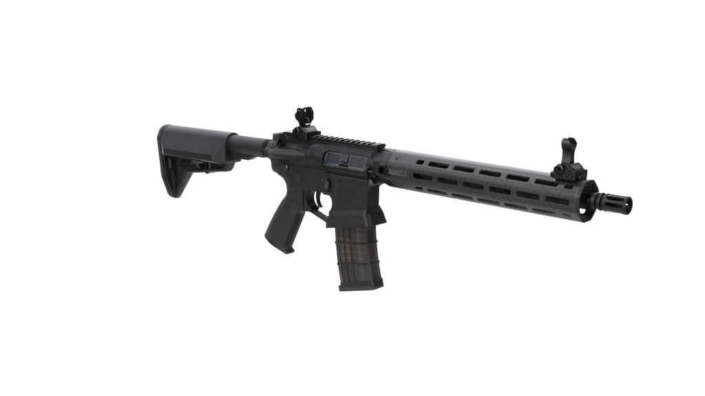 King Arms x Lancer Systems airsoft Carbine L15 LCH7 12" Real Carbon Black