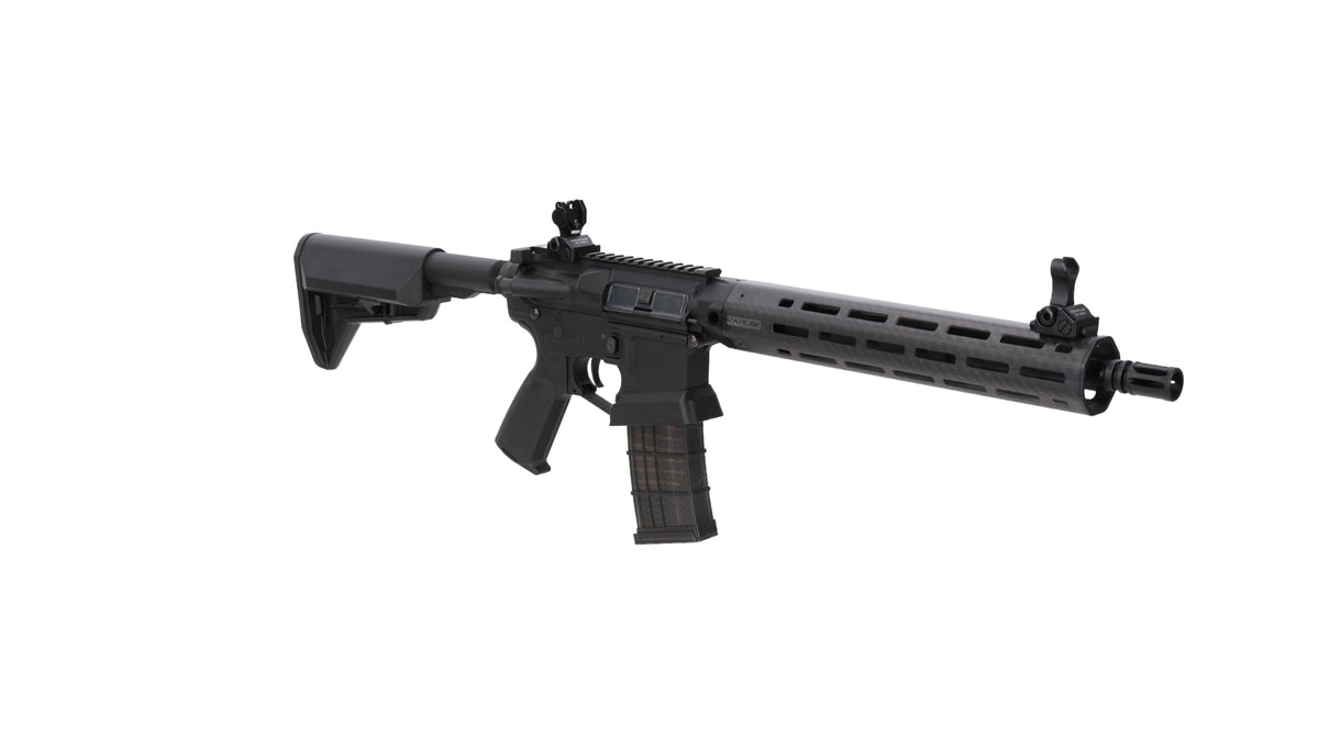 King Arms x Lancer Systems airsoft Carbine L15 LCH7 12" Real Carbon Black