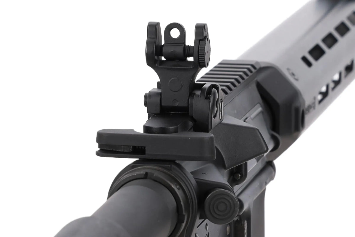 King Arms x Lancer Systems airsoft Carbine L15 LCH7 12" Faux Carbon Black