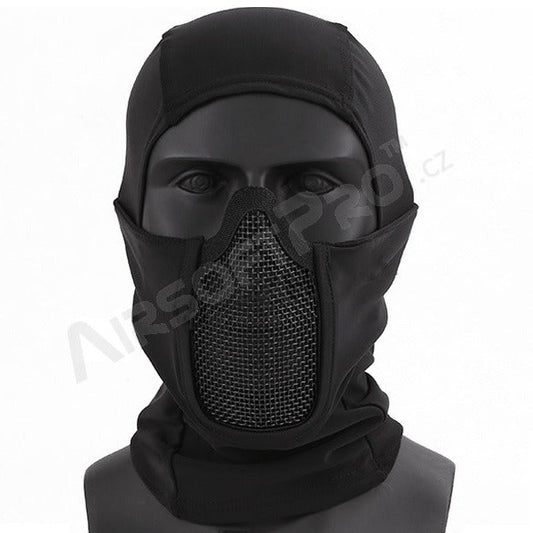Face mask Shadow Warrior with hood - black