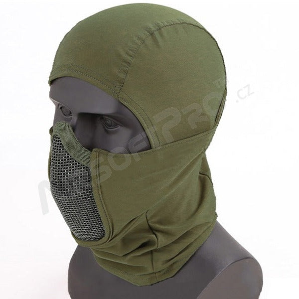 Face mask Shadow Warrior with hood - Olive Drab