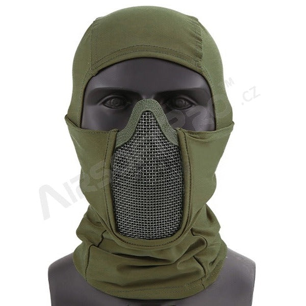 Face mask Shadow Warrior with hood - Olive Drab