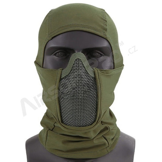 Face mask Shadow Warrior with hood - Olive Drab