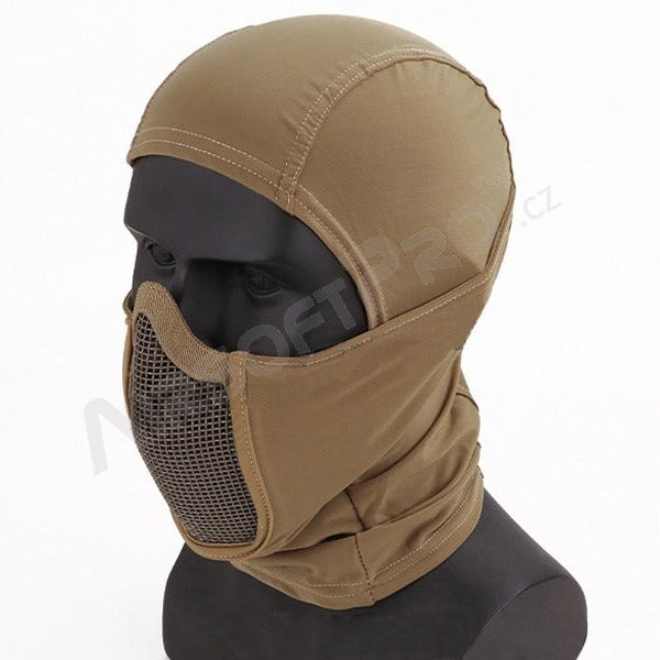 Face mask Shadow Warrior with hood - TAN