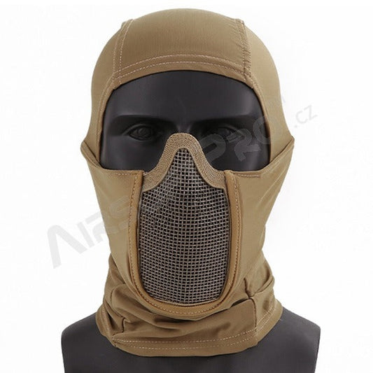 Face mask Shadow Warrior with hood - TAN