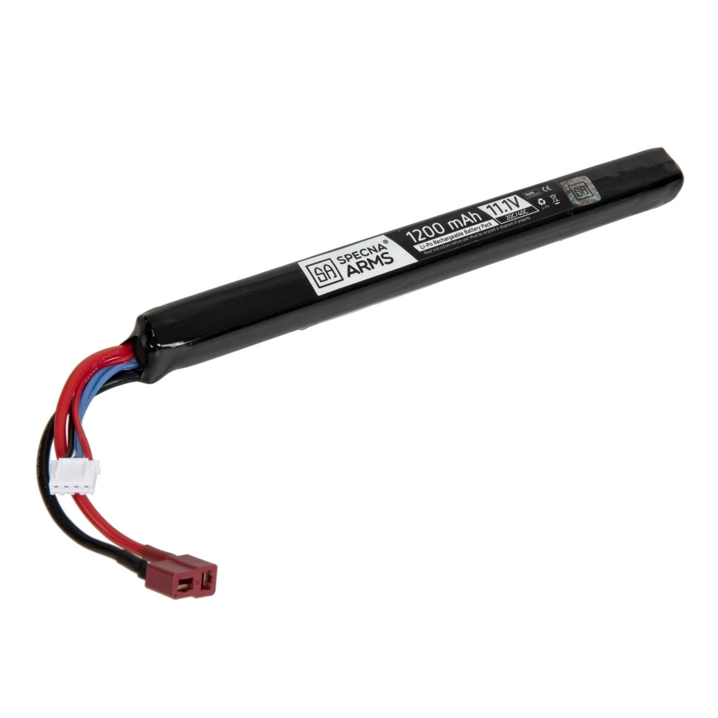 LiPo 11.1V 1200mAh 20C/40C Battery - T-Connect (Deans) - Under AK Dust Cover