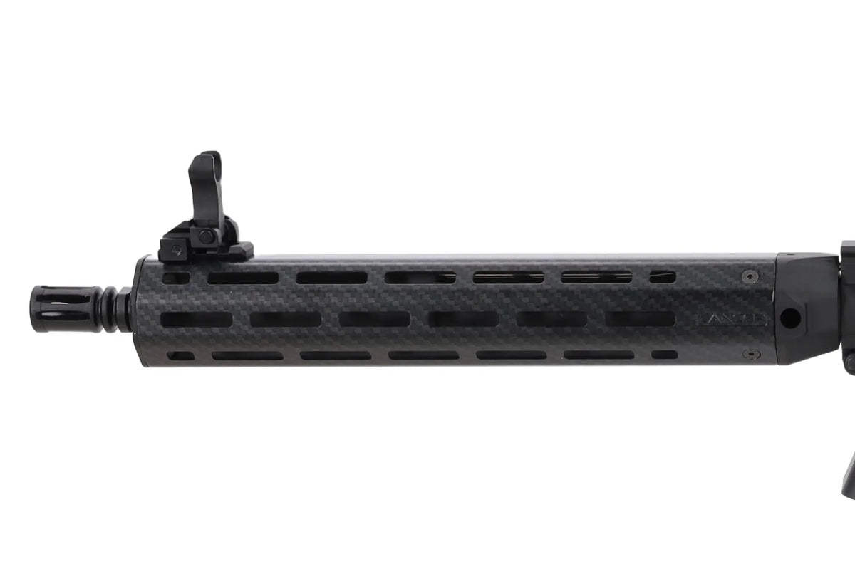 King Arms x Lancer Systems airsoft Carbine L15 LCH7 12" Faux Carbon Black