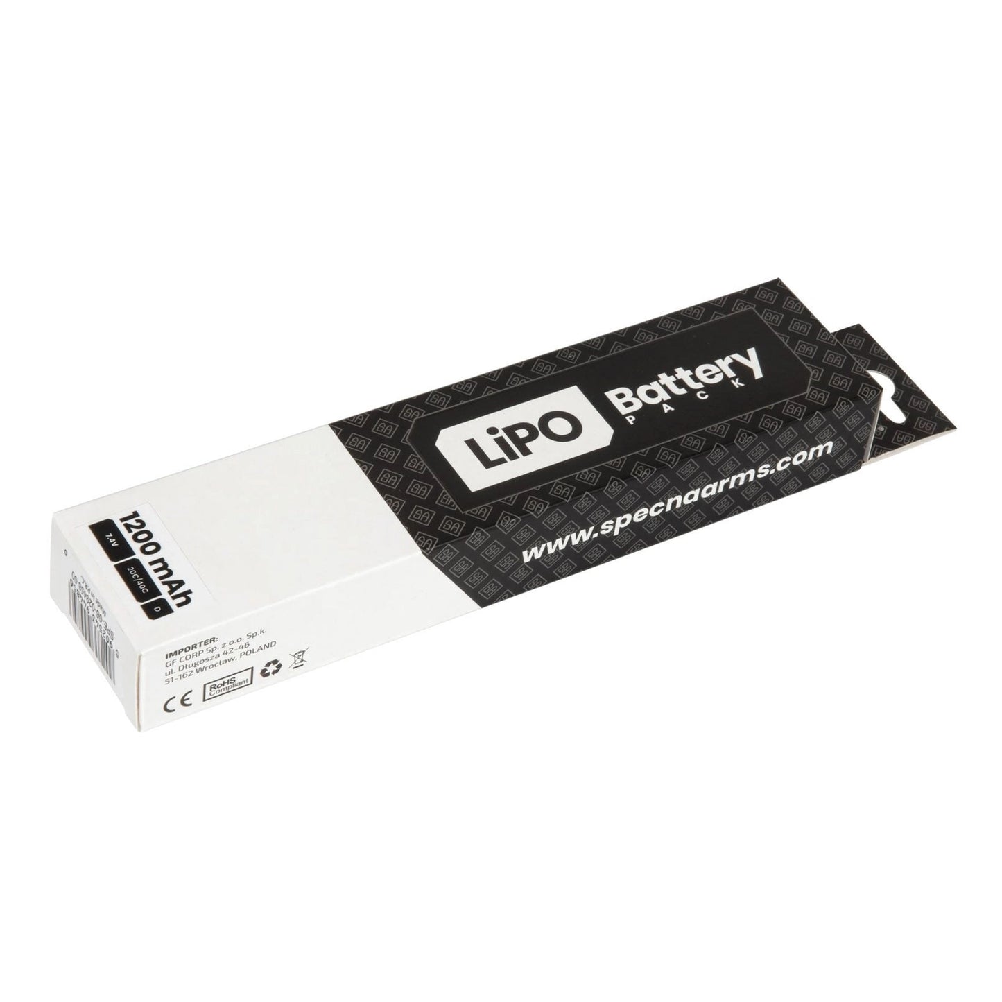 [SPE-06-029458] LiPo 7.4V 1200mAh 20C40C Battery - T-Connect (Deans) - Under AK Dust Cover