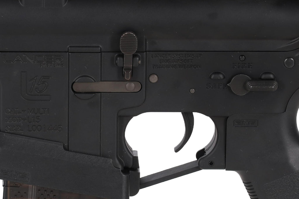 King Arms x Lancer Systems airsoft Carbine L15 LCH7 12" Real Carbon Black