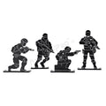 Metal target Soldiers, 4 pcs - black