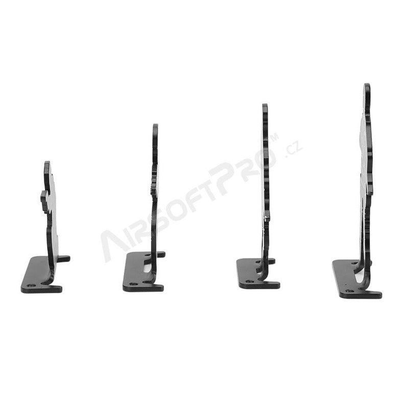 Metal target Soldiers, 4 pcs - black