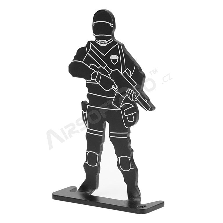 Metal target Soldiers, 4 pcs - black