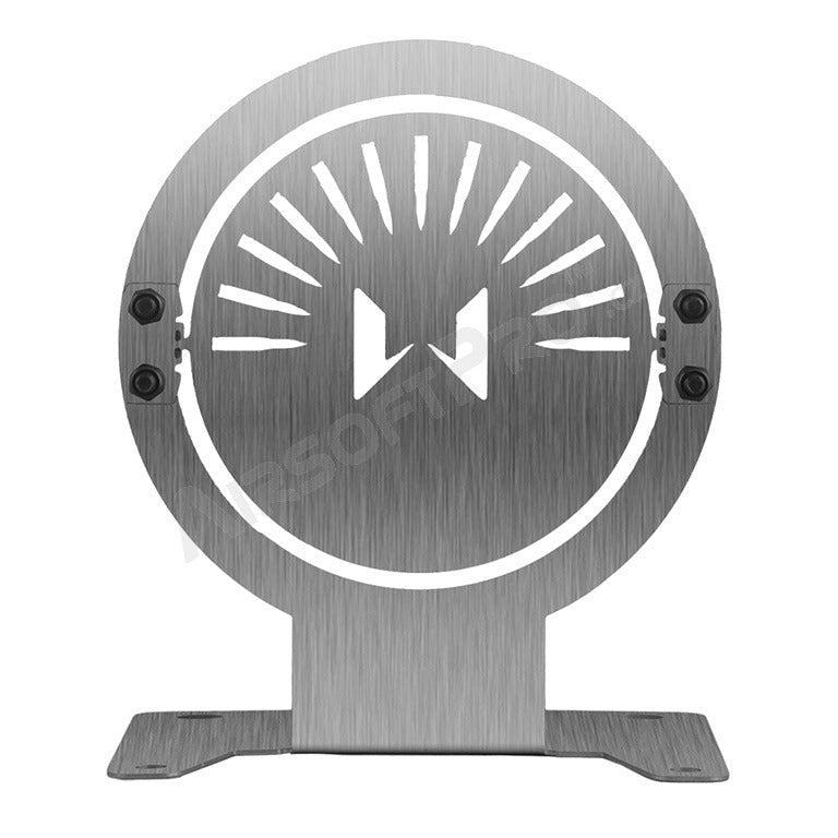 Training metal flip target 14x12cm - Silver