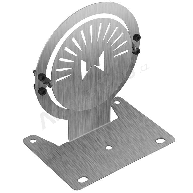 Training metal flip target 14x12cm - Silver