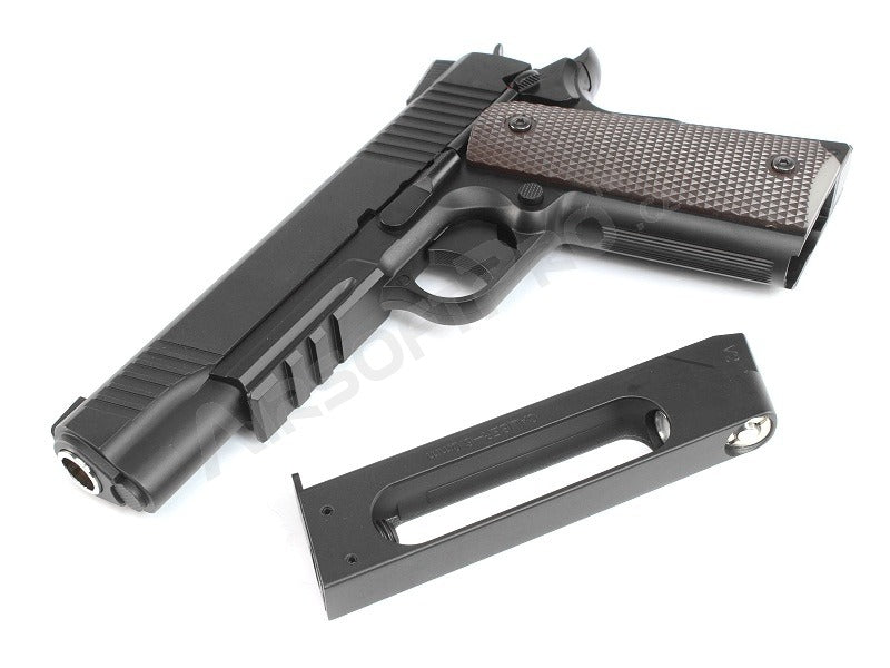 Airsoft pistol CQBP M45A1 CO2, metal slide, non-blowback - black