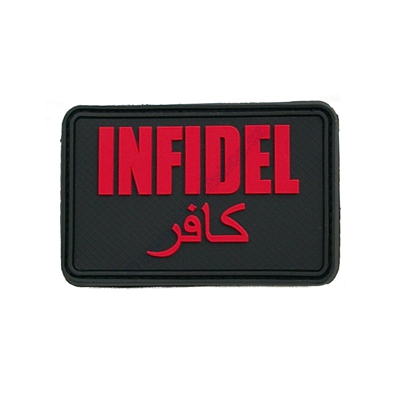 Patch infidel red - 3D plastic – ForAirsoft