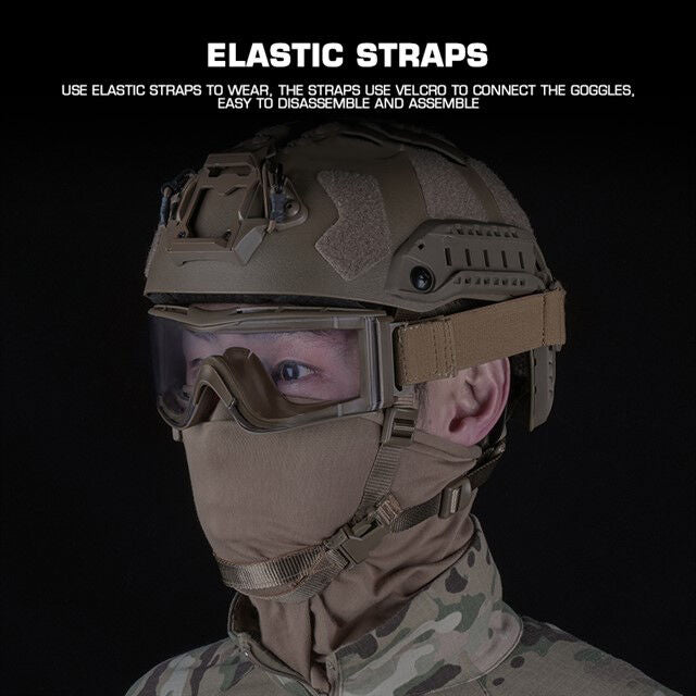 W810 Tactical Goggle (Black) +2 changeble glasess