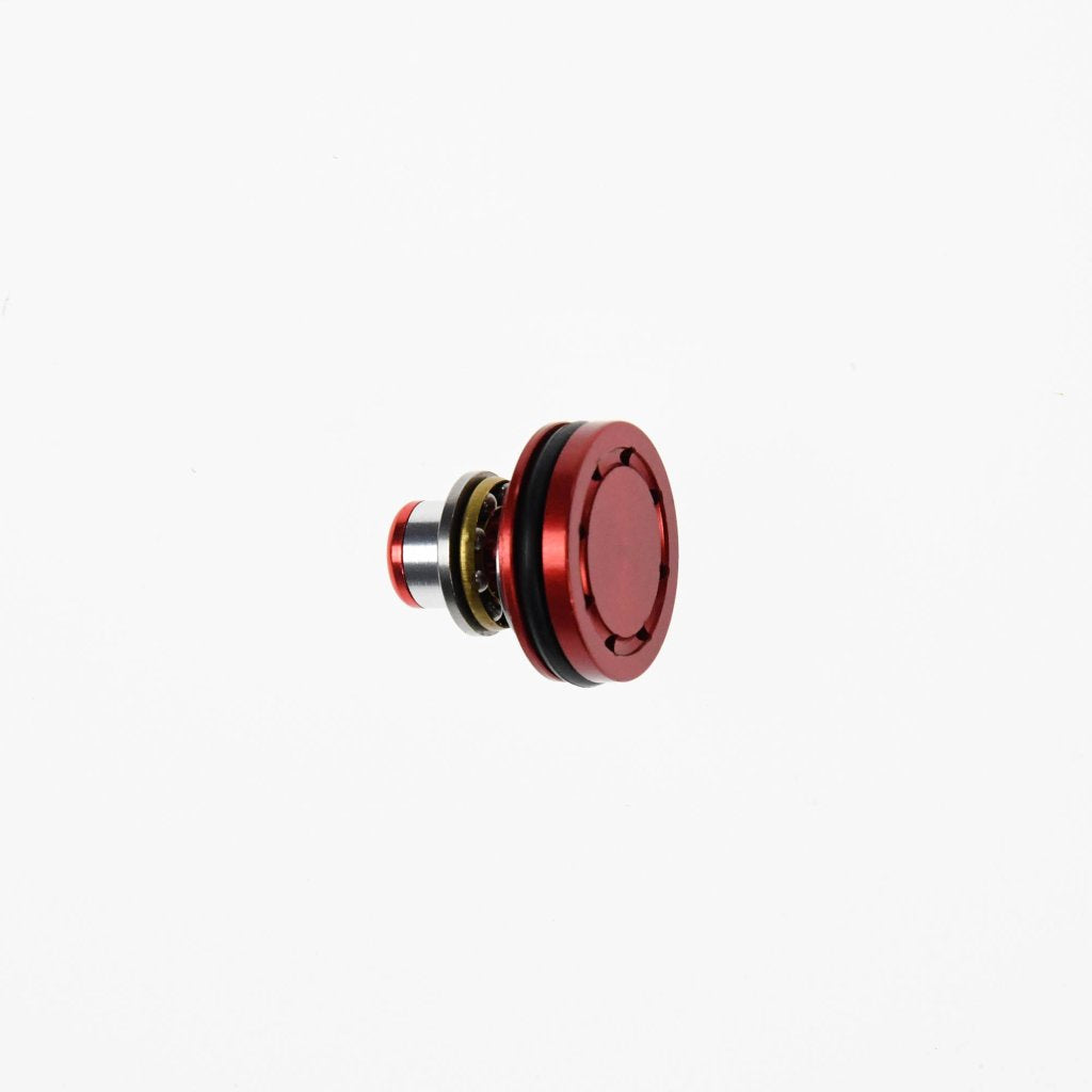SHS aluminium flat piston head with bearing Red