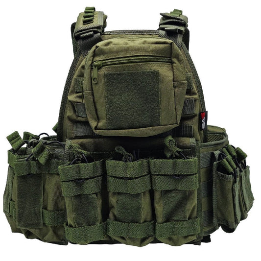 Swiss Arms Heavy Plate Carrier Fully Loaded Green OD