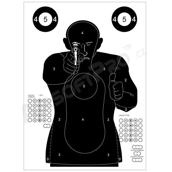 Parkour FBI paper target - 10pcs