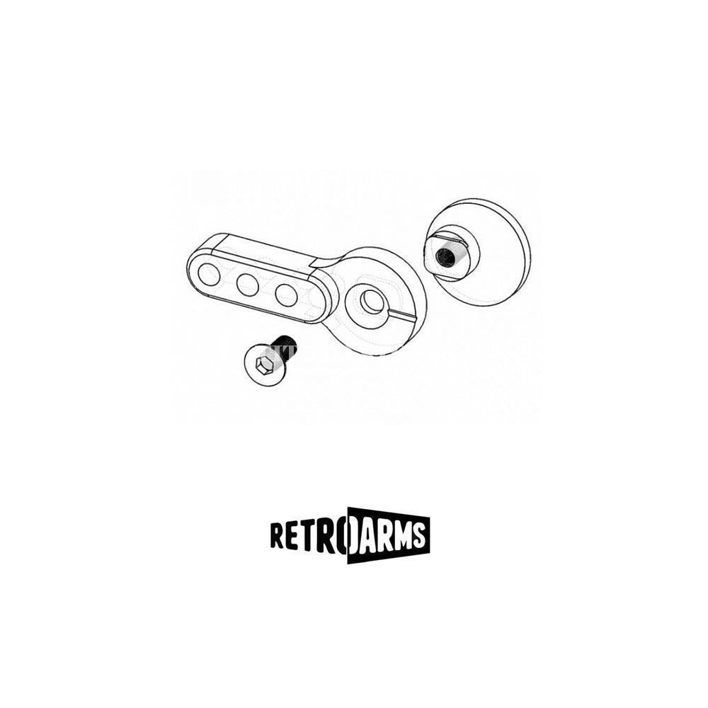 ALUMINUM SELECTOR CNC x M4-A- GREEN RETROARMS (6477)