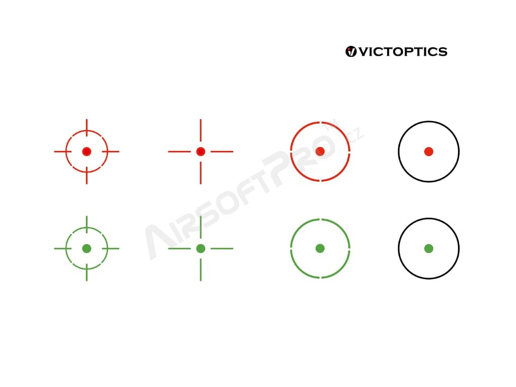 Red Dot Sight VictOptics Z1 PLUS 1x23x34, metal construction