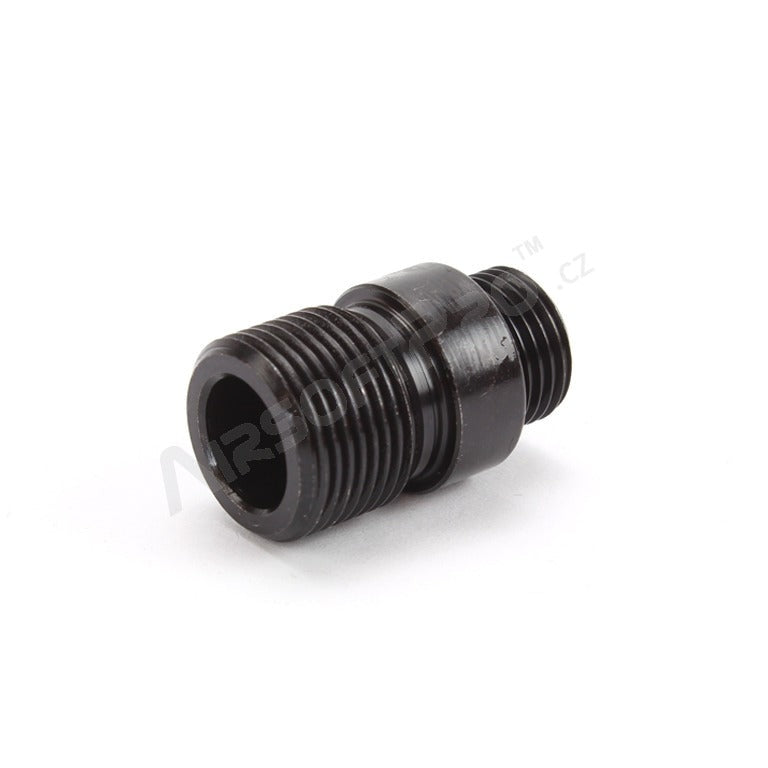 WE and ARMY pistols silencer adaptor - short, black