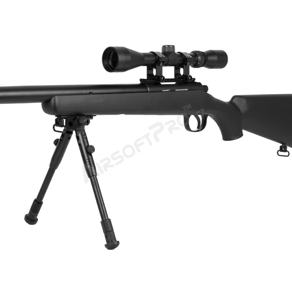 Airsoft sniper MB03D + scope and bipod, black