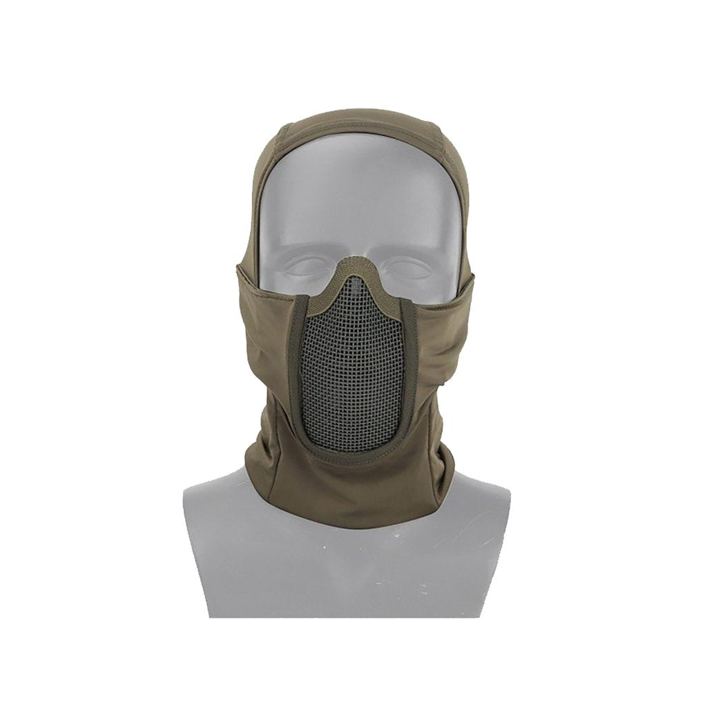 Wosport balaclava with face protector Green